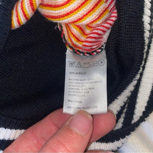 Ugly Christmas Sweater Black Santa Graphic Sweater - Picture 8 of 8